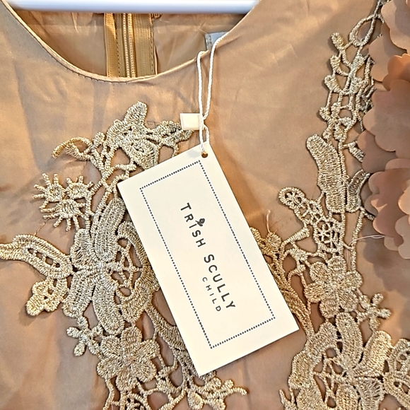 New with Tags Trish Scully Girl's Gold Dress from the Platinum Collection - Picture 5 of 5